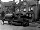 Refuse collecting, dustcart No. 64 outside Melbeck, No. 22 Thornsett Road, Nether Edge