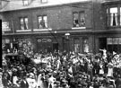Whitsuntide Parade along Attercliffe Common outside E.B. Stanley, hairdressers and R. Dolby, bootmaker