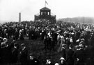 Tankersley Hospital Whit Sing at Lady's Folly, Tankersley Park. Colliery chimney in background, 1912-14
