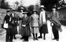 Group standing in the road, taken near Rosleigh