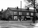 Abbeydale Road at corner of Chippinghouse Road showing Isaac Morris, cab proprietor (160) on corner next to C.E. Whitaker, newsagents (162), Wm H. Henstock, pork butcher (164), Agatha Sanders, tobacconist (166)