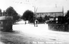 Millhouses Tram Terminus, Millhouses Wesleyan Methodist Chapel in background, Abbeydale Road South