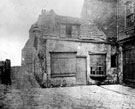 Corner of Aldine Court and No. 12, Hartshead, Montgomery Tavern, originally Iris Office, right