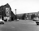 Bombay Restaurant, Attercliffe Common looking towards houses and Star Cafe, Amberley Road and Edward Road