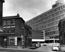 Arundel Street at junction with Howard Street, showing No. 25 The Wee Cutlery Shop (proprietor F. Dodd) and the College of Technology