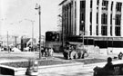 View: s13072 Angel Street from Change Alley, shell of Burton's at corner of High Street (Nos. 51 - 55)
