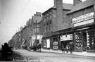 View: s13136 Attercliffe Road - showing No. 638 Horse and Jockey public house (licensee Henry Justice jnr.), Baltic Road, Central Saloon, hairdressers, Steve Wright's and Foster Brothers, outfitters