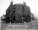 Attercliffe Road, right, at the junction with Princess Street, left. No. 161 Attercliffe Road, Rawson's Arms public house