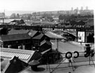 View: s13165 Elevated view of Attercliffe Road, Norfolk Bridge Railway Viaduct, Princess Street, Leveson Street and Warren Street looking towards Pyebank and the Wicker