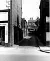 Baltic Bakery Co., Baltic Lane, viewed from Attercliffe Road, Attercliffe with Jn. W. Scott's, hairdressers (left)