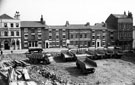 Bank Street, excavations for Churchill House, Nos. 6 - 8 Meetinghouse Lane showing (left) Wharncliffe House