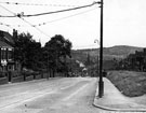 Barnsley Road looking towards Fir Vale with St. Cuthberts' Church and Trinity Wesleyan Church the centre of picture