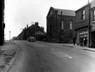 Barrow Road (Meadow Hall) Primitive Methodist Church (or chapel), showing the junction of Barrow Road (formerly Bardwell Road) and Chapman Street (formerly Chapel Street), Low Wincobank