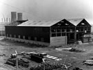 Premises under construction, off Barrow Road, Low Wincobank taken from the bridge over the Sheffield to Barnsley railway line, became the premises of Crossfield Engineering Co. from around 1975