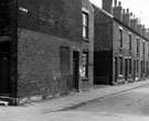 Doorway of No. 208 Bright Street and terraced housing on Bee Street, Brightside