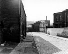 Bessemer Place, Attercliffe looking downtowards the engineering Works across Bessemer Square with Sheffield Foundry Workers Club visible on the right
