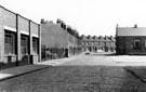 View: s13549 Birch Road looking towards Stevenson Road with Sheffield Foundry Workers Club (left), junction with Harriet Street on the left, Attercliffe