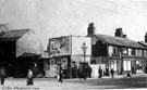 Junction of Boston Street (left) and London Road (right), Highfield shortly before the Lansdowne Picture Hall was built, No 41 (London Road), William Holmes, tripe dealer, No 45, John E. Pashley, Marine Store Dealer