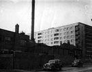Works belonging to Hillfoot Steel and Tool Company and Regent Court Flats, Bradfield Road, Hillsborough