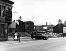 View: s13703 Demolition of buildings on Bramall Lane and Hermitage Street, Queen Adelaide Hotel on left