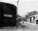 Broad Street, Sheaf Market, left, Castlefolds Market and Norfolk Market Hall, right, Dixon Lane and Norfolk Arms in background, 1950-1955
