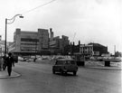 Broad Street looking across to Exchange Street before Sheaf Market was built on site of car park