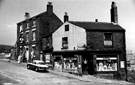 The Albion public house (No. 4) and corner shop, Brook Drive, left (former Mitchell Street) and Upper Allen Street, right, Netherthorpe