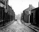 View: s13847 Broom Close looking towards London Road, Sharrow, Works belonging to Hill Brothers (Horn Handles) Ltd., manufacturers of umbrellas and walking stick handles on left