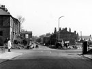 Broomspring Lane at junction of Upper Hanover Street, showing work on the new Inner Ring Road