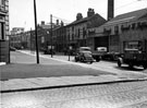 Brown Street and corner of Furnival Street looking towards Paternoster Row, Hatfield Ernest W. Ltd., Garage, No. 55, Brown Street, Rutland Arms, left