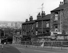 Nos. 29 - 17 Brunswick Road looking towards railway sidings at Bridgehouses Station showing Railway Bridge