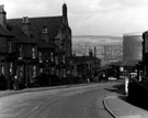 Burgoyne Road, Walkley looking towards Langsett Road and Neepsend Gas Works, St. Bartholomew's Church on left