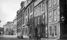 View: s14066 Hartshead and Campo Lane, first building on right is Broadbent House, also known as 'The Old Banker's House', No. 3 Hartshead (corner of Figtree Lane), buildings continuing on left of Broadbent House are on Campo Lane