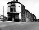 Midland Hotel corner of Spital Hill and Carlisle Street, Burngreave showing derelict Nos. 1-15 Carlisle Street