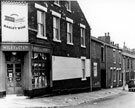 Carrfield Street from Gleadless Road showing No. 260 Wiley and Co. Ltd., wine merchants
