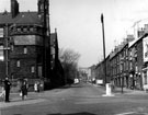 Cavendish Street from junction of Broomspring Lane and Broomhall Street, Springfield Council School on left