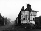 Demolition of property on Cemetery Road showing (right) Cliff Street 