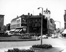 Cemetery Road (left) and Ecclesall Road (right), Midland Bank and Sheffield and Ecclesall Co-operative Society (The Arcade) in centre