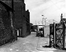Chapel Lane looking towards Worksop Road, Attercliffe showing electric sub-station (left)