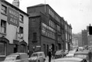 Charles Street showing Nos. 60 - 64 Foxon and Robinson Ltd., packing case manufacturers (previously timber dealers), Union Lane and No. 72 Roebuck Tavern