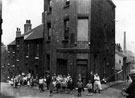 Junction of Copper Street (left) and Furnace Hill (right), Netherthorpe around 1925-30