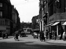 View: s14690 Cross Burgess Street from Pinstone Street, Salvation Army Citadel, right