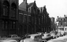 View: s14692 Cross Burgess Street looking towards Cambridge Street, former Deaf and Dumb Institute on left