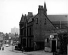 Daniel Hill, Upperthorpe looking towards Upperthorpe Road, Public Library and Sheffield Corporation Self Service Laundry, former Sheffield Corporation Public Wash House on right