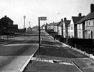 Eastern Avenue looking towards the Berners Road and the caretakers house of Arbourthorne Central School (left) and Fellbrigg Road (right)