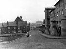 Dover Street and Netherthorpe Street (left), Netherthorpe looking towards Hoyle Street showing St. Anne C. of E. Church (left) Netherthorpe School (right) looking towards City Centre