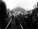 Midland Railway Construction, taking top off East Bank Tunnel
