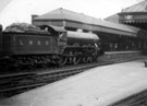 L.N.E.R., Victoria Station, steam engine No. 2824 (B17 Class) Lumley Castle