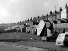 Rear of terraced properties on Ditchingham Street, Burngreave taken from demolished Clun Street