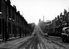 Earsham Street, Burngreave looking towards Sutherland Road (Brightside Baths) on the skyline